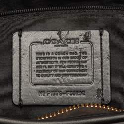 Pre Owned Coach City Zip Dark Brown/Black Signature Coated Canvas and Leather Tote