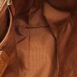 Pre Owned Coach City Zip Beige/Brown Signature Coated Canvas and Leather Tote