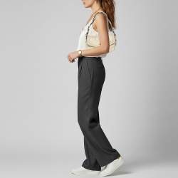 Pre Owned حقيبة كتف كوتش كانفاس مطبوع شعار الماركة بيج/كريمي وجلد