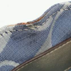 Pre Owned Coach Penelope Blue/Gold Signature Canvas and Leather Shoulder Bag