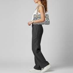 Pre Owned Coach Penelope Blue/Gold Signature Canvas and Leather Shoulder Bag