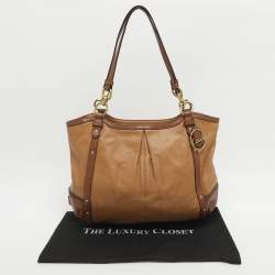 Pre Owned حقيبة كتف كوتش ألكسندرا جلد بني