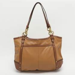 Pre Owned حقيبة كتف كوتش ألكسندرا جلد بني