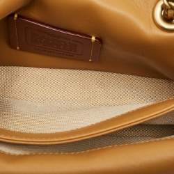 Pre Owned Coach Tabby 20 Pillow Quilting Honey Brown Leather Shoulder Bag