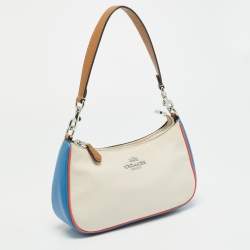 Pre Owned حقيبة كتف كوتش تيري جلد ثلاثي الألوان