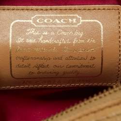 Pre Owned Coach Beige Signature Canvas and Leather Satchel