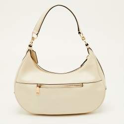 مملوكة مسبقًا Coach Off White Grained Leather Hobo