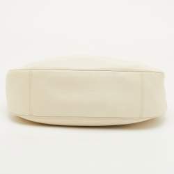 مملوكة مسبقًا Coach Off White Grained Leather Hobo