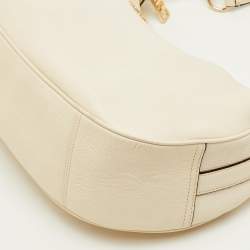 مملوكة مسبقًا Coach Off White Grained Leather Hobo