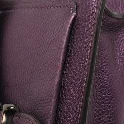 Pre Owned Coach Tabby Purple Leather Crossbody Bag