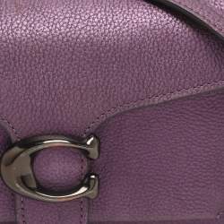 Pre Owned Coach Tabby Purple Leather Crossbody Bag