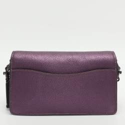 Pre Owned Coach Tabby Purple Leather Crossbody Bag