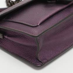 Pre Owned Coach Tabby Purple Leather Crossbody Bag