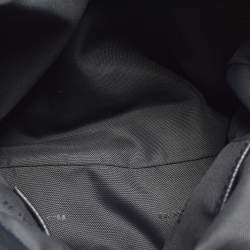 Pre Owned Coach Turnlock Edie Navy Blue Leather Shoulder Bag