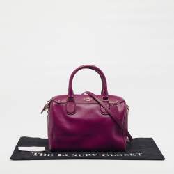 Pre Owned Coach Bennett Mini Purple Leather Satchel
