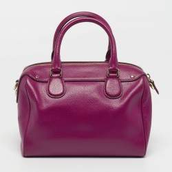 Pre Owned Coach Bennett Mini Purple Leather Satchel