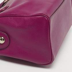 Pre Owned Coach Bennett Mini Purple Leather Satchel