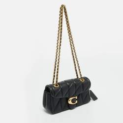 Pre Owned Coach Tabby 20 Black Pillow Quiltied Leather Shoulder Bag