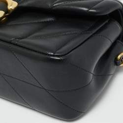 Pre Owned Coach Tabby 20 Black Pillow Quiltied Leather Shoulder Bag