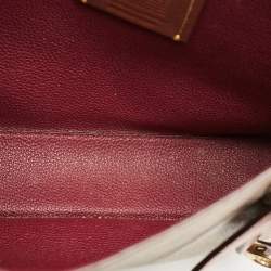 Pre Owned Coach Tyler Carryall Beige/Brown Signature Embossed Leather Tote