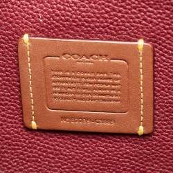 Pre Owned Coach Tyler Carryall Beige/Brown Signature Embossed Leather Tote