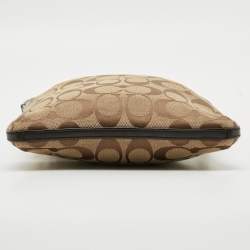 مملوكة مسبقًا Coach Swingpack Dark Brown/Beige Signature Canvas and Leather Crossbody Bag