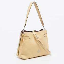 Pre Owned Coach Hanna Yellow Leather Shoulder Bag