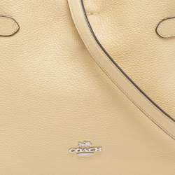 Pre Owned Coach Hanna Yellow Leather Shoulder Bag