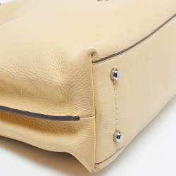 Pre Owned Coach Hanna Yellow Leather Shoulder Bag