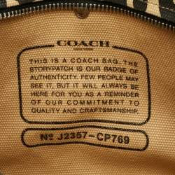 مملوكة مسبقًا حقيبة يد كوتش قماش بطباعة النمر الأسود / الأصفر الفاتح كارغو