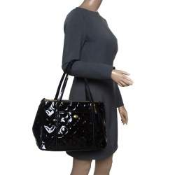 Coach Black Patent Leather Peyton Op Art Double Zip Satchel
