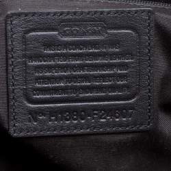 Coach Black Patent Leather Peyton Op Art Double Zip Satchel
