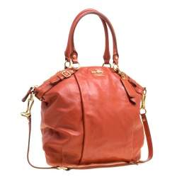 Coach Brown Leather Top Handle Bag