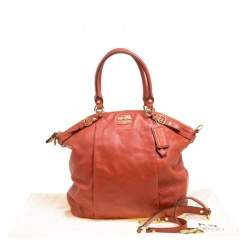 Coach Brown Leather Top Handle Bag