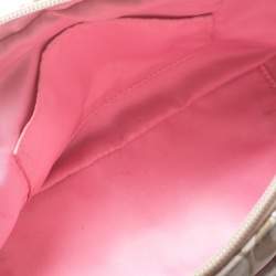 Coach Beige/Pink Signature Canvas and Leather Satchel