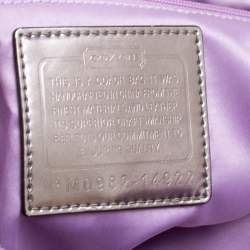 مملوكة مسبقًا Coach Beige/Lilac Signature Canvas Poppy Glam Tote