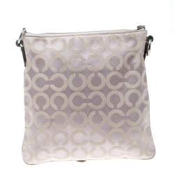 Coach Lilac Signature Fabric Opt Art Crossbody Bag