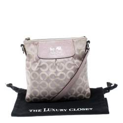 Coach Lilac Signature Fabric Opt Art Crossbody Bag
