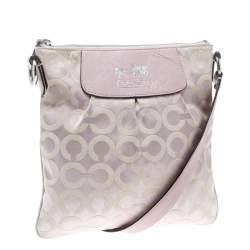 Coach Lilac Signature Fabric Opt Art Crossbody Bag