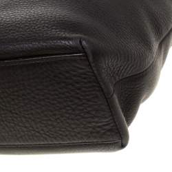 Pre Owned Coach Black Leather Shopper Tote