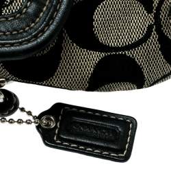 Coach Black/Grey Legacy Signature Wristlet Clutch 