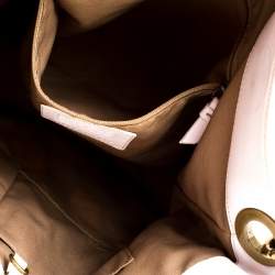 Coach Beige/White Printed Canvas and Leather Hobo