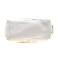 Coach Beige/White Printed Canvas and Leather Hobo