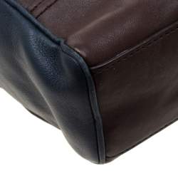 Coach Brown/Blue Leather Tanner Legacy Tote