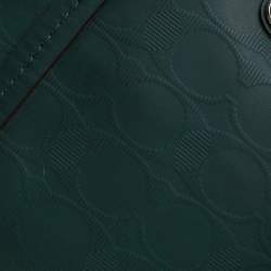 Pre Owned Coach Deep Green Signature Leather Dome Satchel