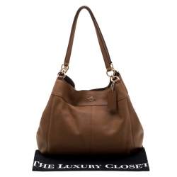 Pre Owned Coach Tan Leather Lexy Tote