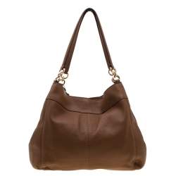 Pre Owned Coach Tan Leather Lexy Tote
