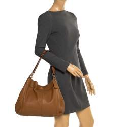 Pre Owned Coach Tan Leather Lexy Tote