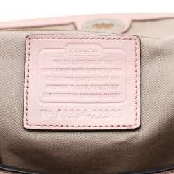 Pre Owned حقيبة كوتش يد علوية ليغسي رومي جلد وردية فاتحة