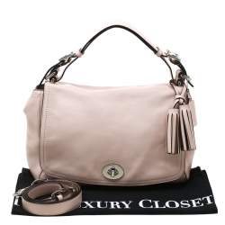 Pre Owned حقيبة كوتش يد علوية ليغسي رومي جلد وردية فاتحة